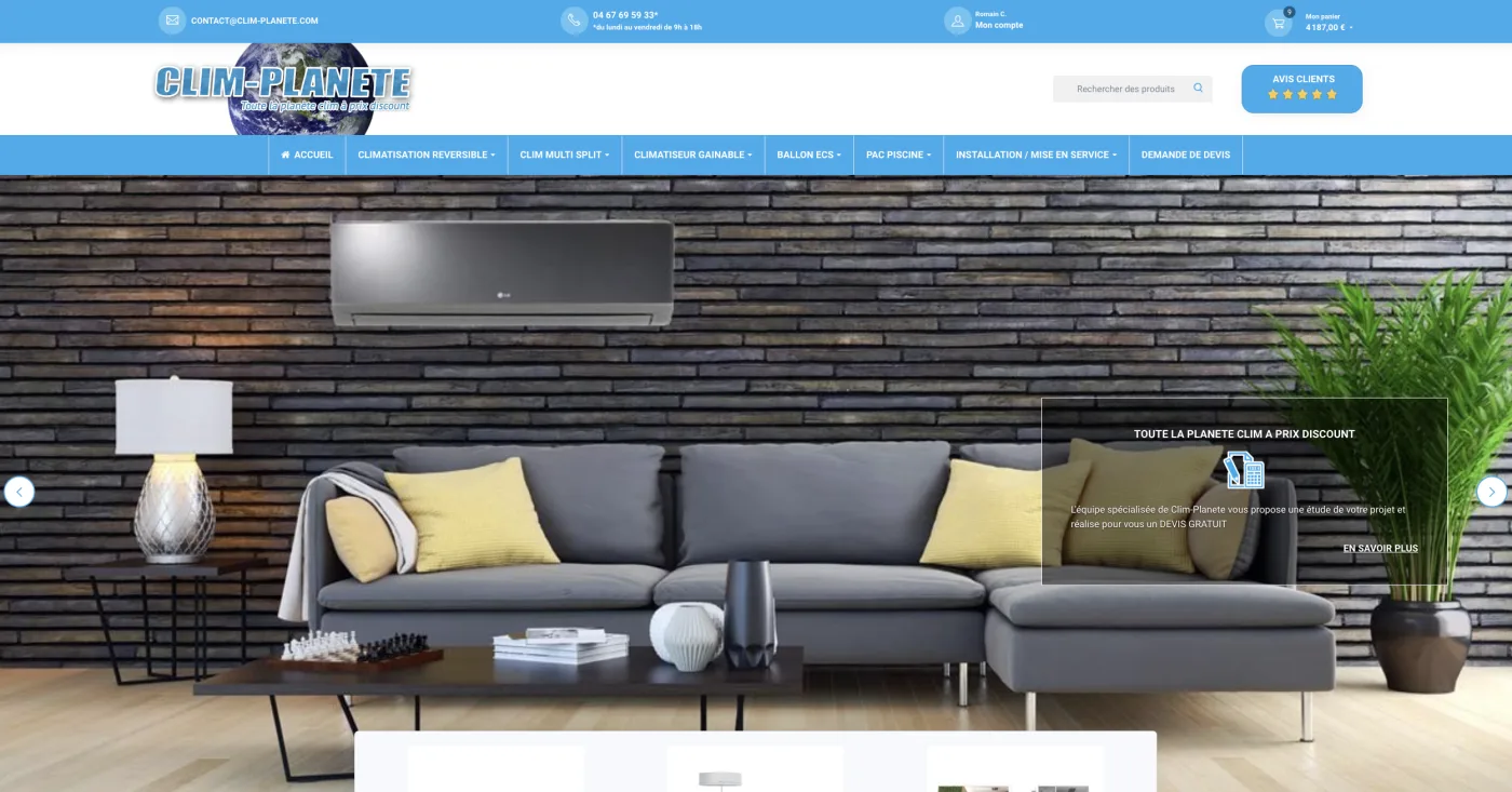 Clim-Planète — Boutique PrestaShop